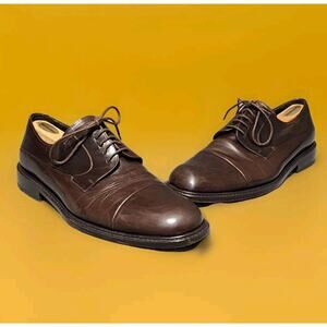 Mezlan Mens Black Leather Cap Toe Hand Crafted Oxford Shoe 7.5 E Piazza?